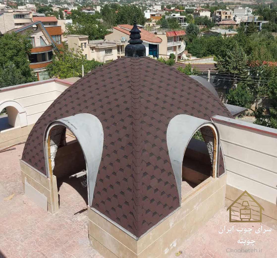  نمای زیبای ساختمان با پوشش چوب شینگل